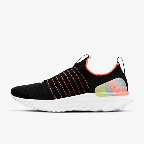 Nike React Phantom Run Flyknit 2 Women's Black Mango DD9668-001 Tie Dye - Picture 2 of 10